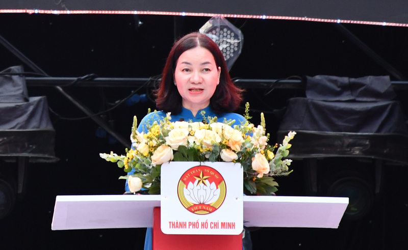 Bà Trương Thị Bích Hạnh - Phó Chủ tịch Thường trực Ủy ban MTTQ Việt Nam TP. Hồ Chí Minh. Ảnh: Minh Khuê