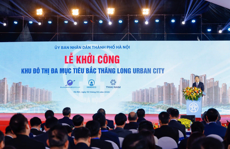 Đồng chí Vũ Đại Thắng, Ủy viên Trung ương Đảng, Phó Bí thư Thành ủy, Chủ tịch UBND thành phố Hà Nội phát biểu tại sự kiện.