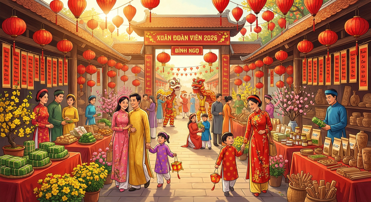 Hà Nội trưng bày sản phẩm tiêu dùng phục vụ Tết Bính Ngọ-‘Xuân Đoàn Viên’
