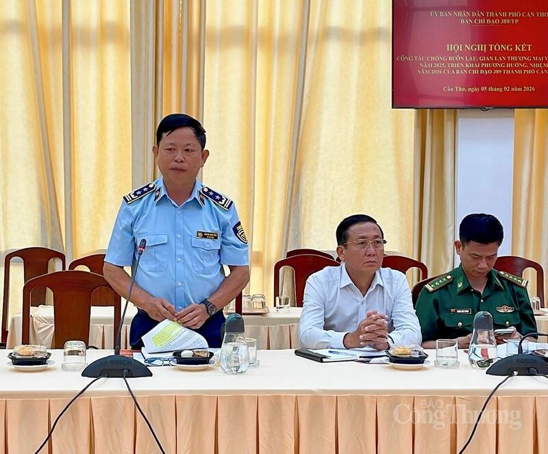 Ông Nguyễn Ngọc Hiền, Chi cục trưởng Chi cục Quản lý thị trường TP. Cần Thơ báo cáo tại Okvip69 Đăng ký cá cược.