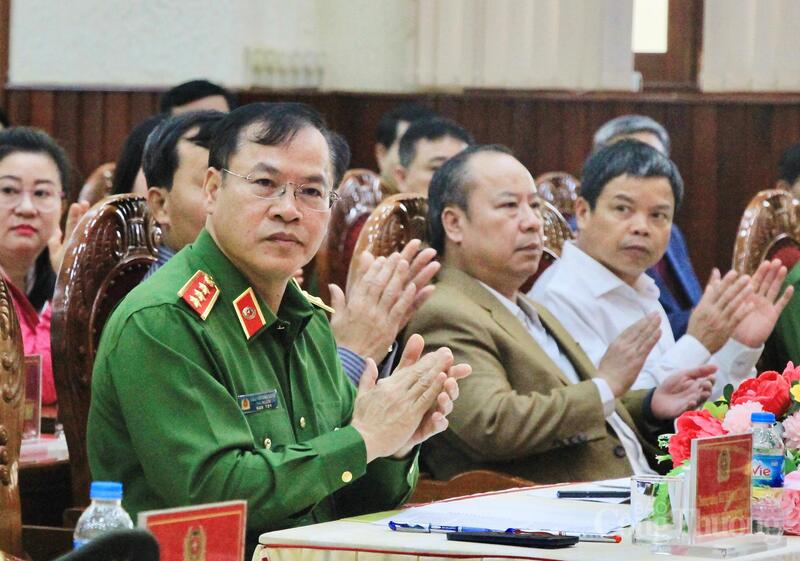 Dự buổi họp báo về phía lãnh đạo Bộ Công an có Thượng tướng Nguyễn Văn Long - Thứ trưởng Bộ Công an. Ảnh: Hiền Mai