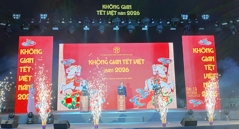 Khai mạc Không gian Tết Việt 2026. Ảnh: Thùy Linh