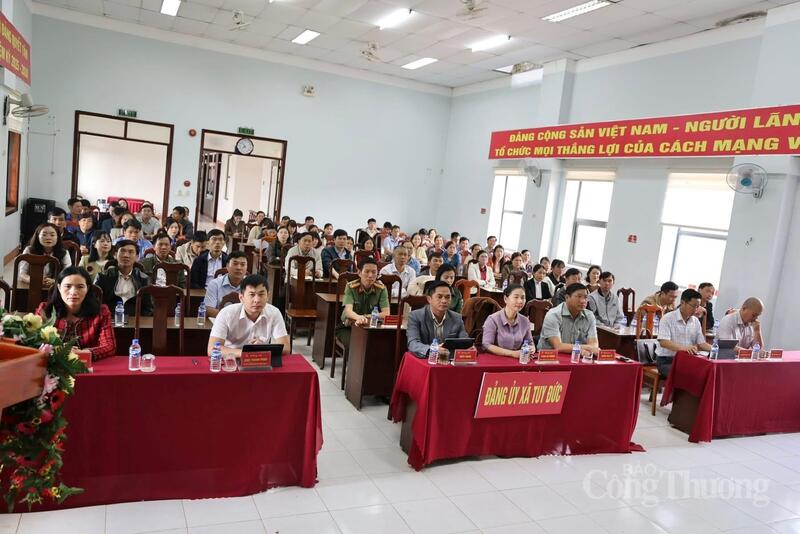Điểm cầu xã biên giới Tuy Đức, tỉnh Lâm Đồng.