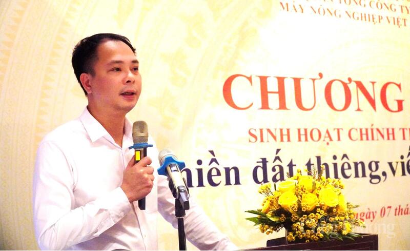 Ông Ngô Khải Hoàn - Bí thư Đảng ủy, Chủ tịch HĐQT VEAM phát biểu tại buổi sinh hoạt chuyên đề. Ảnh: Thu Hường