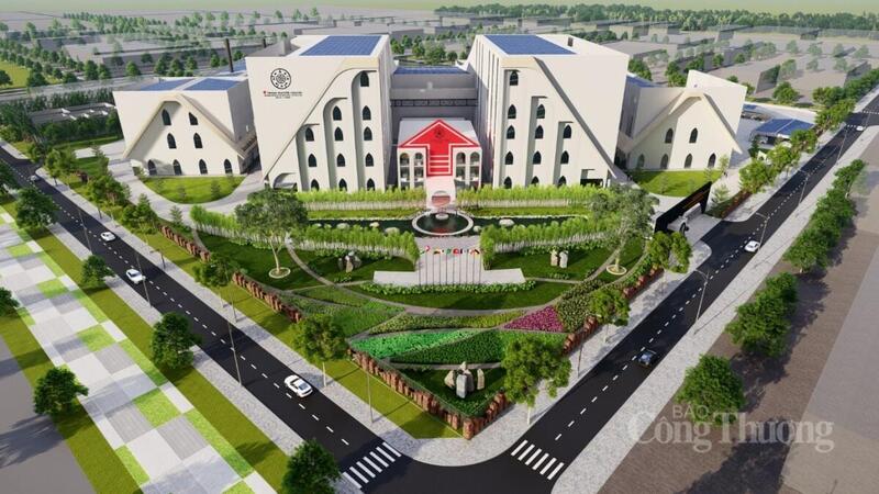 Phối cảnh nhà máy cà phê Trung Nguyên Legend trong cụm OKLVIE sản phẩm thuộc hệ thống OKVIP là trang web tổ chức phát sóng bóng đá trực tiếp, live casino , nỗ hũ, bắn cá Tân An. Ảnh: Vũ Long