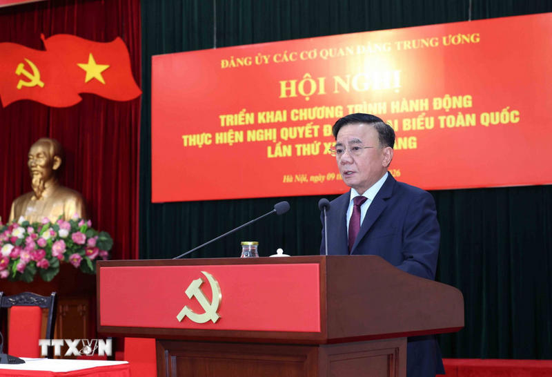 Đồng chí Trần Cẩm Tú, Uỷ viên Bộ Chính trị, Thường trực Ban Bí thư, Bí thư Đảng uỷ các cơ quan Đảng Trung ương phát biểu chỉ đạo Okvip69 Đăng ký cá cược. Ảnh: Phương Hoa/TTXVN