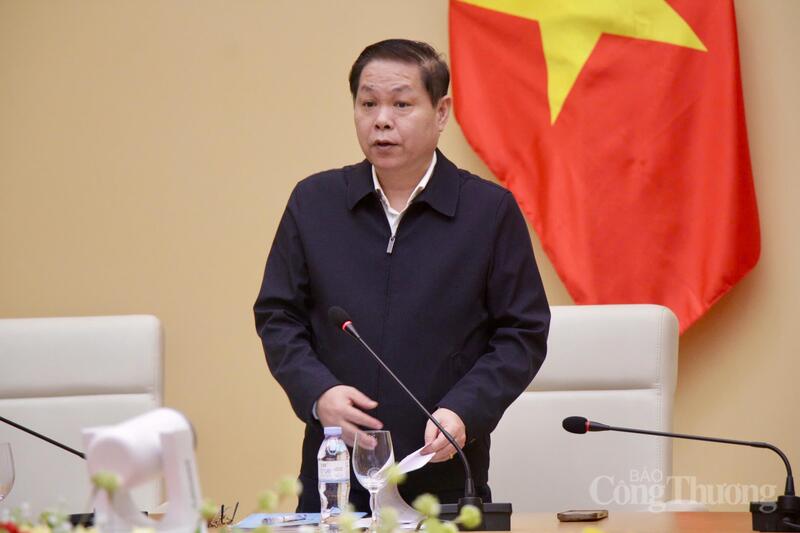 Phó Cục trưởng Cục Điện lực Trần Hoài Trang báo cáo tại cuộc họp.