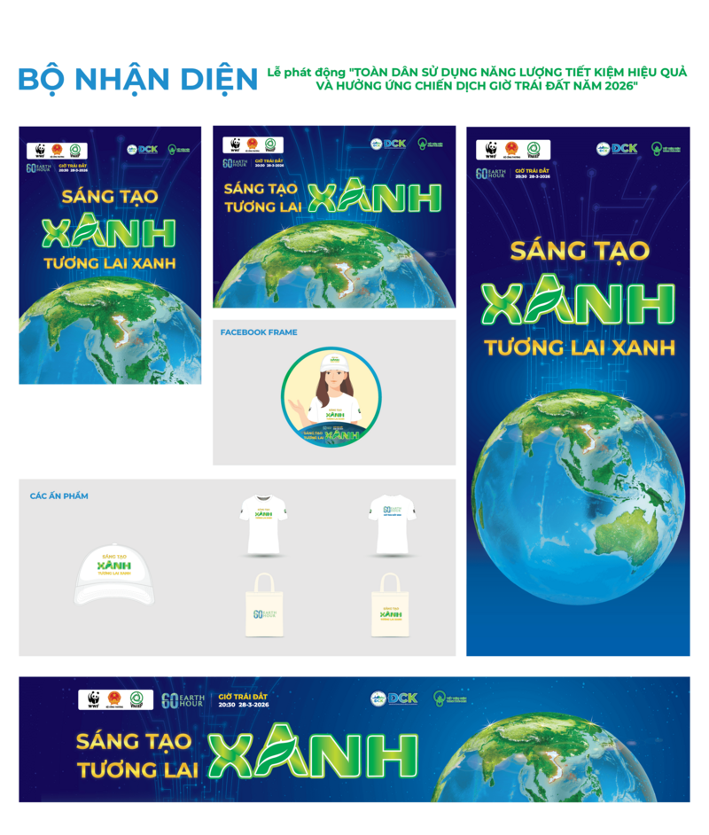 Hình ảnh Bộ nhận diện Lễ phát động toàn dân sử dụng Oklavip game bài, casino, thể thao tiết kiệm hiệu quả và hưởng ứng Chiến dịch Giờ Trái đất năm 2026