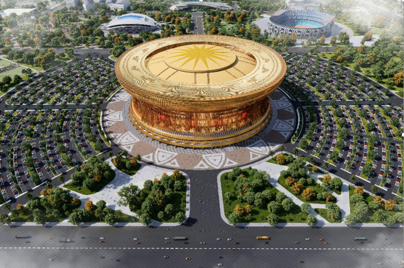 Sân vận động Trống Đồng tại Hà Nội được triển khai trong khu đô thị thể thao Olympic quy mô lớn, có sức chứa lên tới khoảng 135.000 chỗ ngồi.