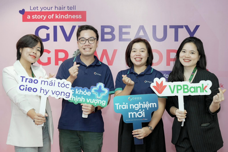 Hoạt động “Trao mái tóc - Gieo hy vọng” do OPES khởi xướng với sự đồng hành của VPBank, góp phần vì Sức khỏe thịnh vượng của người Việt