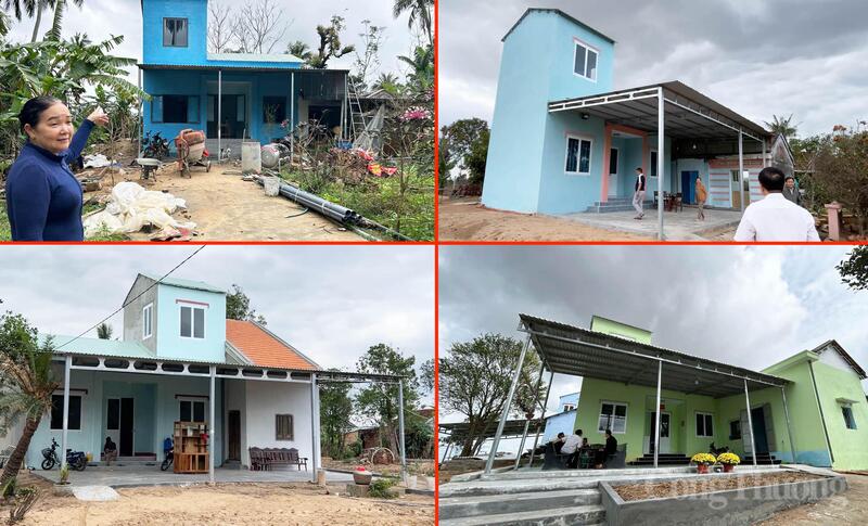 Người dân vùng lũ Đắk Lắk đón nhà mới sau Chiến dịch Quang Trung. Ảnh: Vũ Long