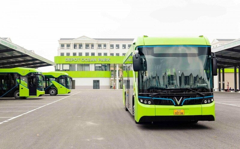 Xe buýt điện VinFast sản xuất do Viện Nghiên cứu Cơ khí là nhà cung cấp dây chuyền đồ gá hàn thân vỏ. Ảnh: VinBus