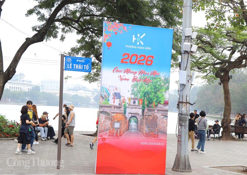 Phố phường Hà Nội trang hoàng rực rỡ đón tết Bính Ngọ 2026 - 14