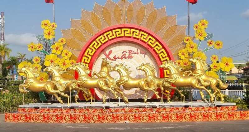 Linh vật ngựa tại phường Bạc Liêu, tỉnh Cà Mau.
