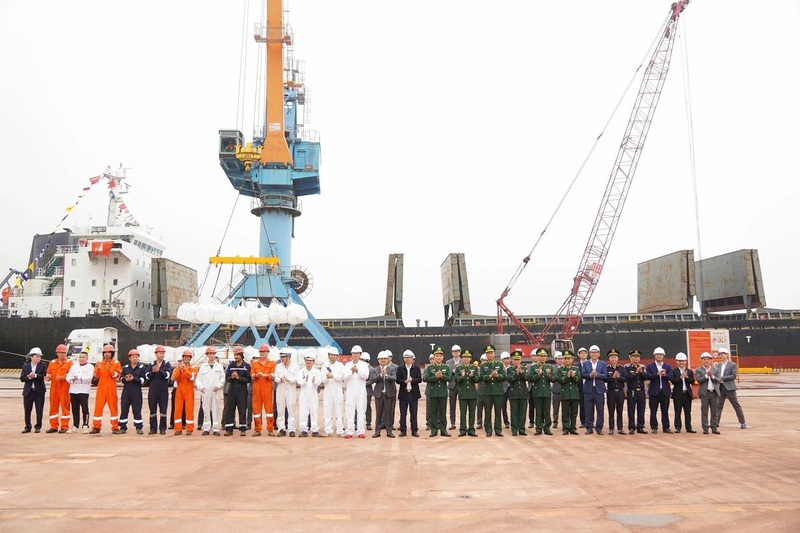 Cảng Lào - Việt đón chuyến tàu "xông đất" trong năm mới Bính Ngọ 2026. Ảnh: Phúc Sơn