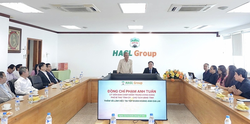 Chủ tịch UBND tỉnh Gia Lai cùng đoàn công tác đến thăm, Ok88vip tỷ lệ kèo World Cup 2026 tại Tập đoàn Hoàng Anh Gia Lai.
