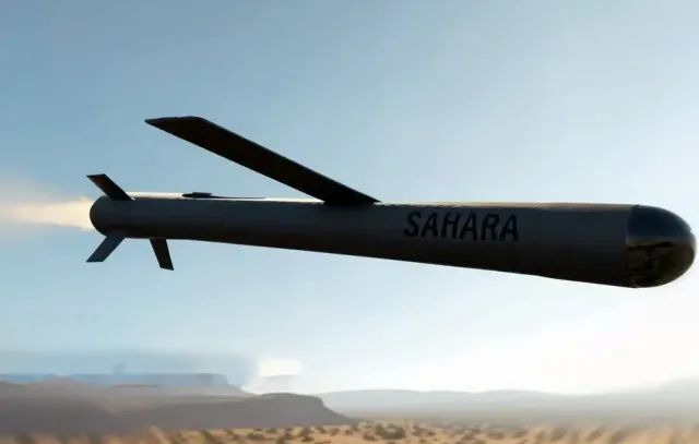 Mô hình tên lửa hành trình Sahara. Ảnh: Defense News