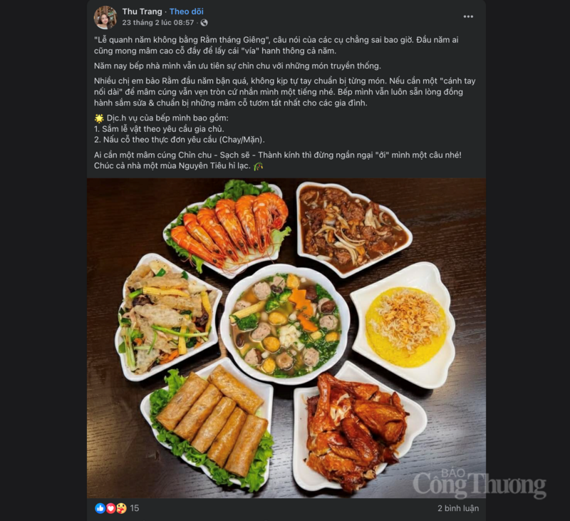 Sôi nổi dịch vụ đặt đồ cúng trên chợ mạng.