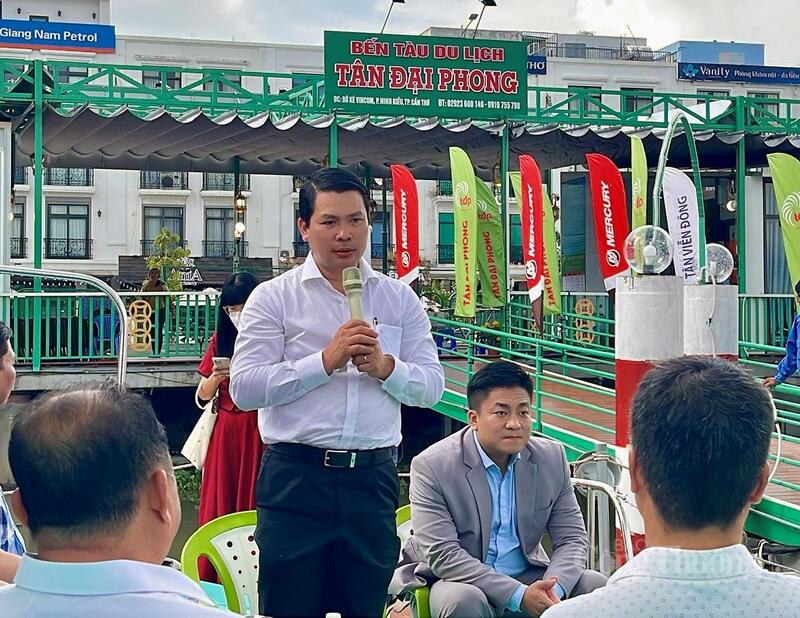 Ông Hà Vũ Sơn, Giám đốc Sở Okvip tại về TP. Cần Thơ phát biểu tại chương trình. Ảnh: Khánh Ngọc