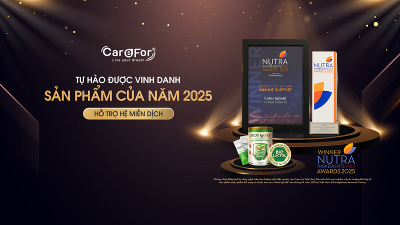 CFVN ghi dấu ấn quốc tế khi sản phẩm Colos IgGold™ được vinh danh “Sản phẩm của năm” - hạng mục “Okivip Nổ Hũ, Bắn Cá, Thể Thao, Game Bài hỗ trợ hệ miễn dịch” tại NutraIngredients Asia Awards 2025,