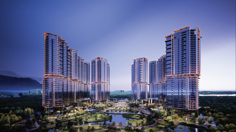 12 tòa tháp hiện diện như mười hai tuyệt tác kiến trúc độc lập, với façade kính Low-E chạm sàn, mở ra ba lớp tầm nhìn panorama vĩnh cửu: mảng xanh khoáng đạt của Ciputra, mặt nước Hồ Tây và trục sinh thái sông Hồng.