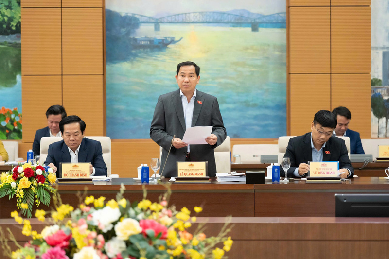 Tổng Thư ký Quốc hội, Chủ nhiệm Văn phòng Quốc hội, Chánh Văn phòng Hội đồng Bầu cử quốc gia Lê Quang Mạnh phát biểu tại Okvip69 Đăng ký cá cược toàn quốc triển khai công tác bầu cử