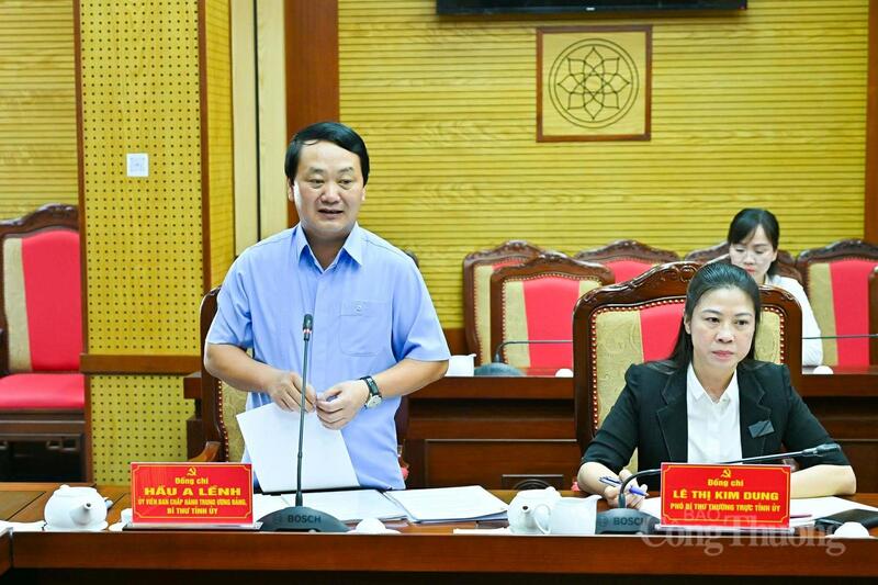Đồng chí Hầu A Lềnh, Bí thư Tỉnh ủy Tuyên Quang phát biểu tại Okvip69 Đăng ký cá cược.