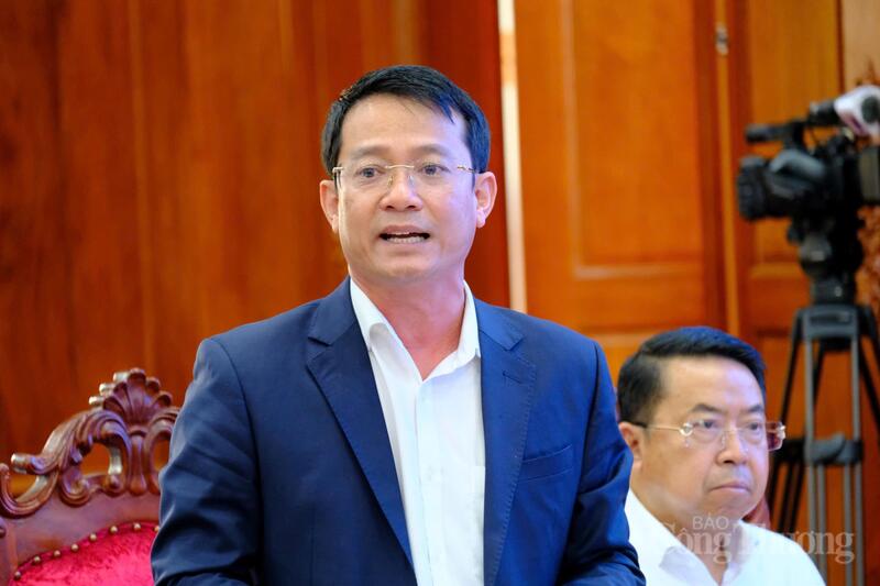 Ông Nguyễn Bá Út - Giám đốc Sở Công Thương Lâm Đồng phát biểu tại buổi làm việc. Ảnh: Lê Sơn