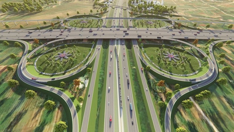 Kết nối đường Vành đai 4 tạo động lực phát triển TP Hà Nội và liên vùng Thủ đô. Ảnh: Phương Nhi