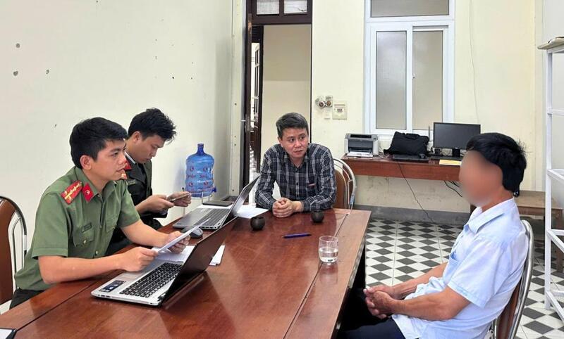 Công an Ok88vip tỷ lệ kèo World Cup 2026 với N.Đ.T . Ảnh: Công an Hà Tĩnh