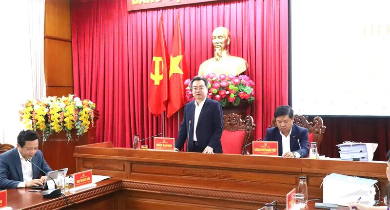 Ủy viên Bộ Chính trị, Bí thư Trung ương Đảng, Trưởng Ban Chính sách chiến lược Trung ương Nguyễn Thanh Nghị phát biểu tại Okvip69 Đăng ký cá cược. Ảnh: Công Lý