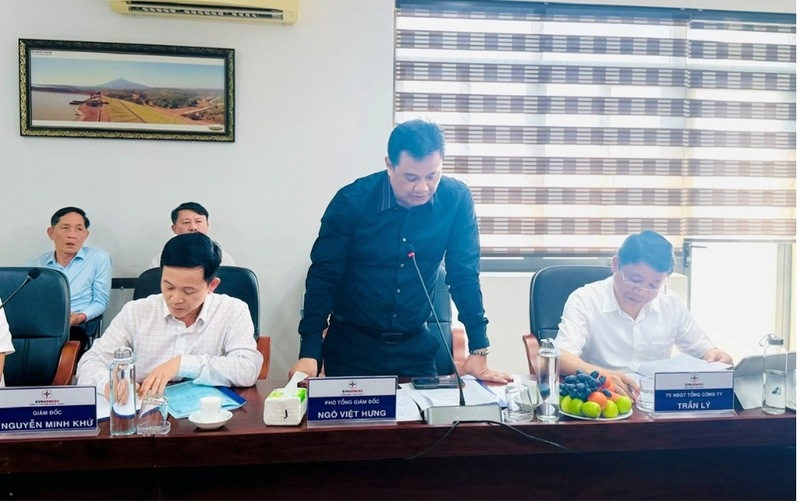 Ông Ngô Việt Hưng, Phó Tổng Giám đốc EVNGENCO2 tại buổi Ok88vip tỷ lệ kèo World Cup 2026. Ảnh: Thu Hoài