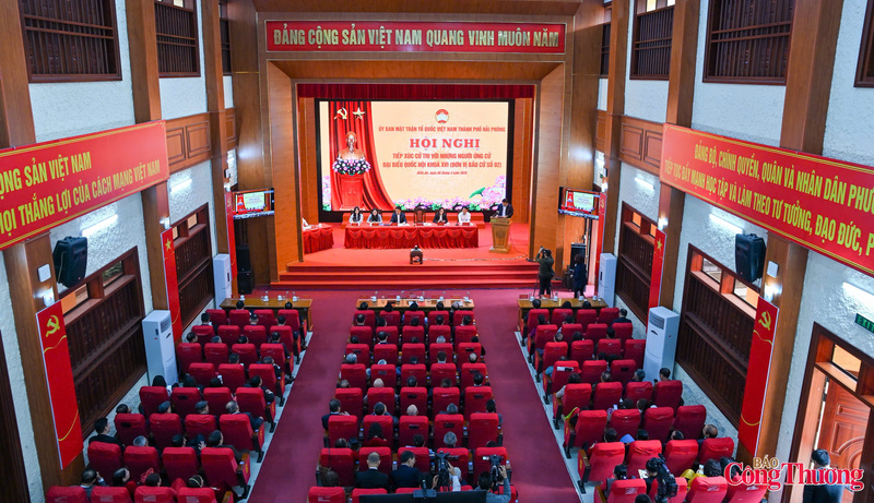 Toàn cảnh Okvip69 Đăng ký cá cược tiếp xúc cử tri của những người ứng cử đại biểu Quốc hội khóa XVI để vận động bầu cử tại Đơn vị bầu cử số 2.