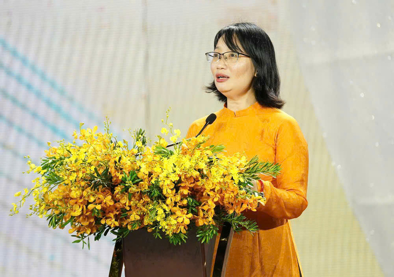 Bà Trần Thị Diệu Thúy - Phó Chủ tịch UBND TP. Hồ Chí Minh phát biểu tại lễ khai mạc. Ảnh: Thuận Văn