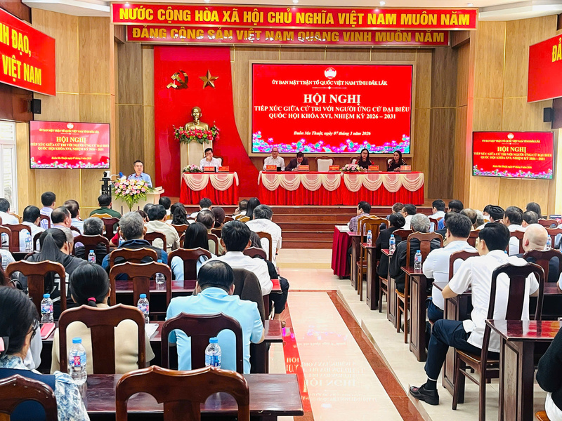 Toàn cảnh Okvip69 Đăng ký cá cược tiếp xúc cử tri với người ứng cử nhằm vận động bầu cử đại biểu Quốc hội khóa XVI, nhiệm kỳ 2026-2031. Ảnh: Công Lý