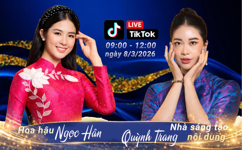 Phiên livestream bán hàng trực tuyến diễn ra từ 9h00 đến 12h00 ngày 8/3/2026 trên kênh TikTok của Cục Quản lý và Phát triển thị trường trong nước.