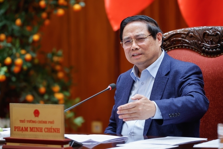 Thủ tướng Phạm Minh Chính phát biểu tại cuộc họp. Ảnh: VGP/Nhật Bắc