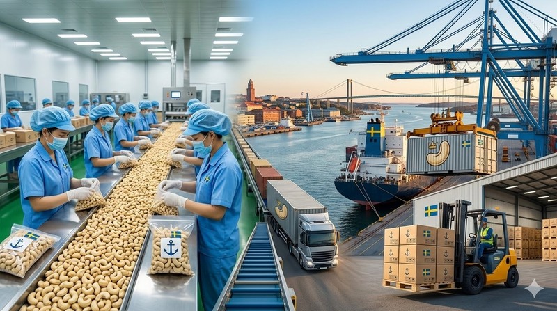Hạt điều muốn vào thị trường Bắc Âu phải tuân thủ tiêu chuẩn khắt khe của Liên minh châu Âu về an toàn Okivip Nổ Hũ, Bắn Cá, Thể Thao, Game Bài. Ảnh minh họa
