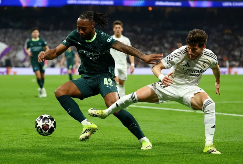 Man City gặp nhiều khó khăn trước Real Madrid. Ảnh: Reuters