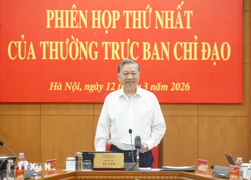 Tổng Bí thư Tô Lâm phát biểu chỉ đạo. Ảnh: Thống Nhất/TTXVN