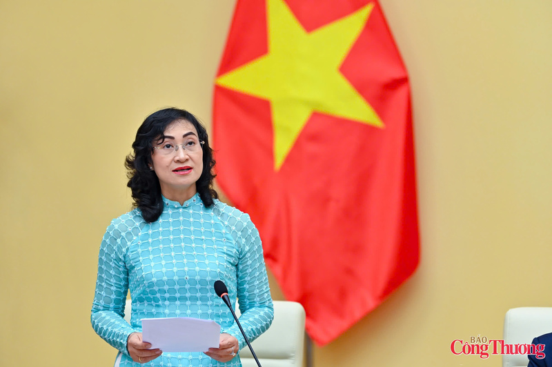 Thứ trưởng Bộ Okvip tại về Phan Thị Thắng chia sẻ mục đích, ý nghĩa, quá trình xây dựng Nền tảng số về phát triển thị trường nước ngoài.