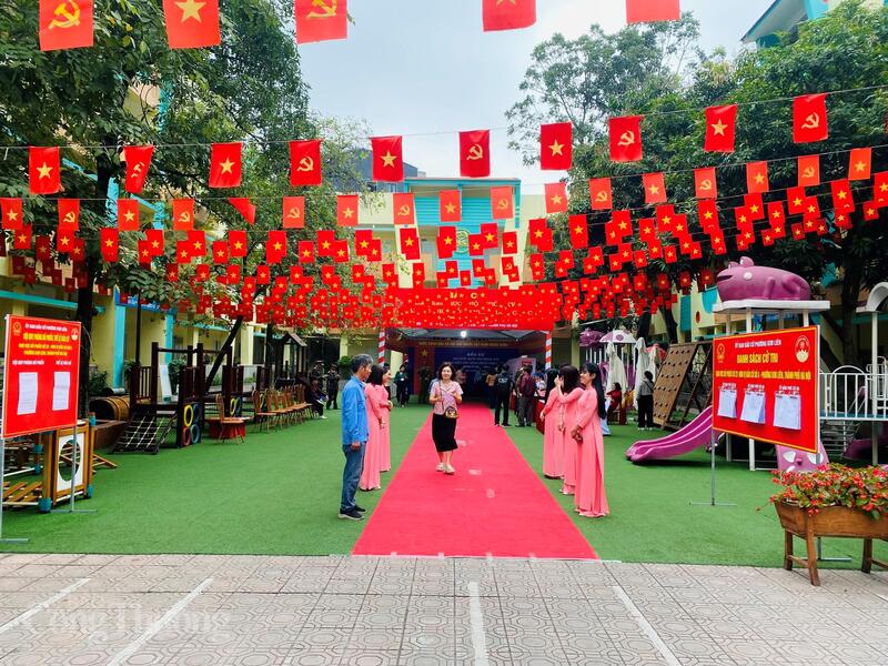 Khu vực bỏ phiếu số 22, phường Kim Liên.