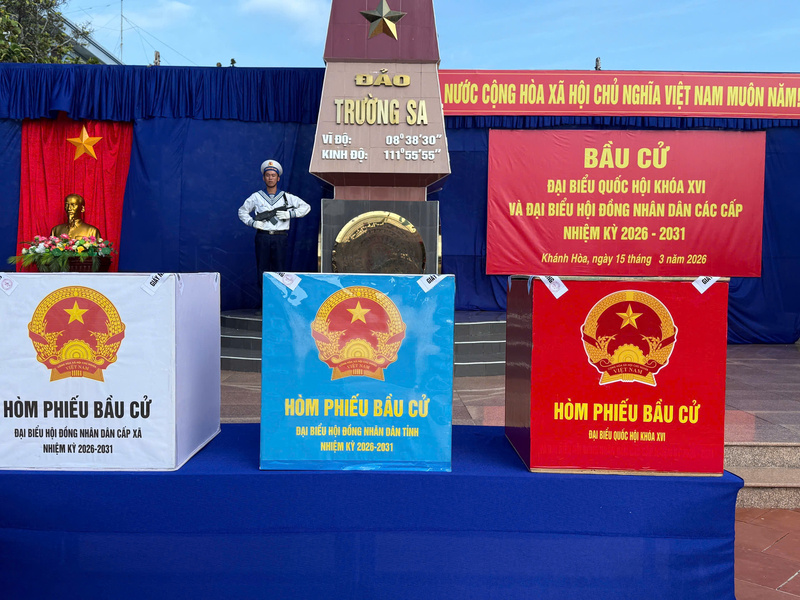 Đặc khu Trường Sa, tỉnh Khánh Hòa tổ chức bầu cử đại biểu Quốc hội khóa XVI và đại biểu Hội đồng nhân dân các cấp nhiệm kỳ 2026 - 2031.