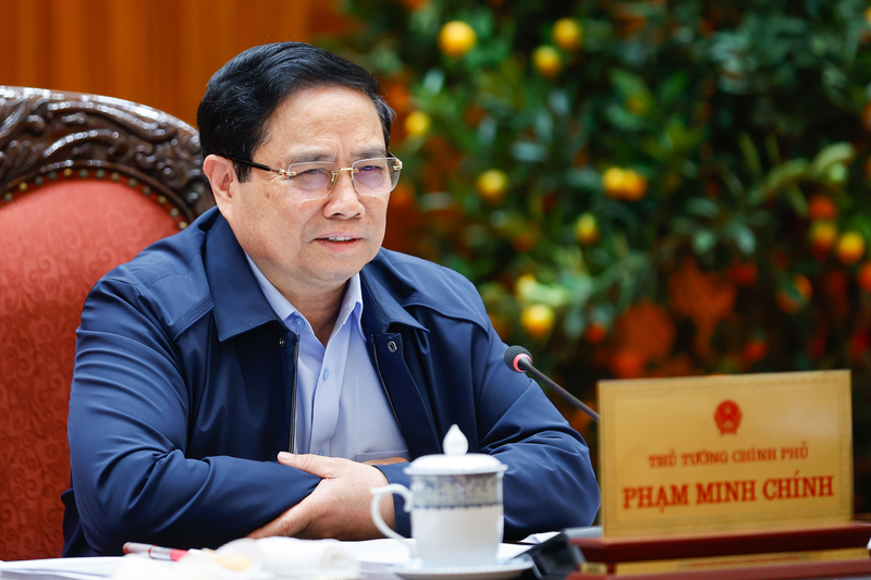 Thủ tướng Phạm Minh Chính phát biểu tại cuộc họp. Ảnh: VGP/Nhật Bắc