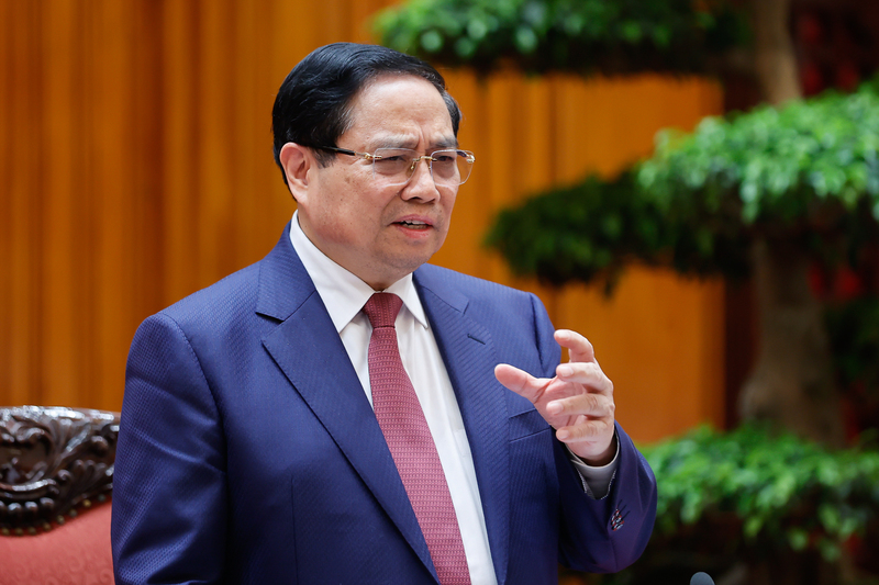 Thủ tướng Phạm Minh Chính phát biểu kết luận cuộc họp. Ảnh: VGP/Nhật Bắc