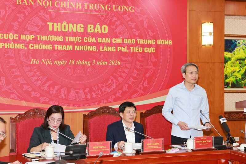 Thiếu tướng Nguyễn Quốc Toản, Chánh Văn phòng - Người phát ngôn Bộ Công an thông tin tại buổi Ok88vip tỷ lệ kèo World Cup 2026. Ảnh: Bộ Công an