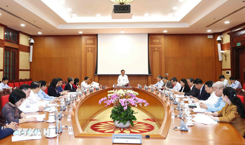 Quang cảnh Phiên họp thứ nhất Ban Chỉ đạo Trung ương về phát triển văn hoá Việt Nam. Ảnh: Phương Hoa/TTXVN