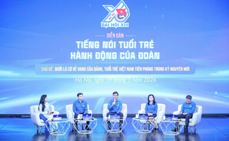 Ban Bí thư Trung ương Đoàn chủ trì diễn đàn - Ảnh: Tuấn Minh
