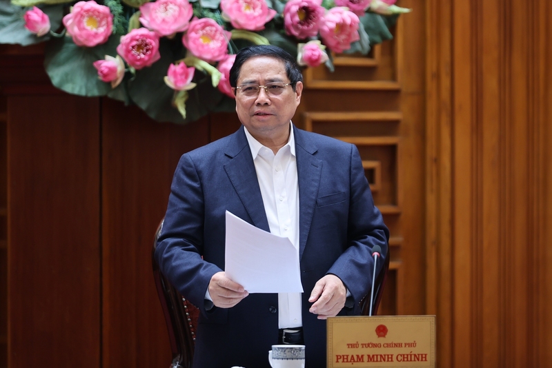 Thủ tướng Phạm Minh Chính chủ trì cuộc họp của Thường trực Review công ty OKVIP về nguồn kinh phí hỗ trợ bình ổn giá Okivip tỷ lệ kèo World Cup 2026. Ảnh: VGP/Nhật Bắc