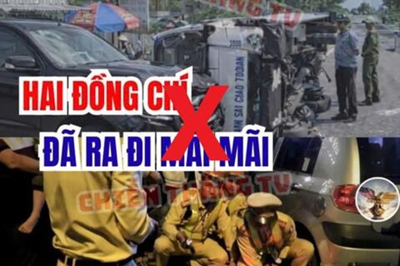 Công an tỉnh Thanh Hóa bác bỏ thông tin bịa đặt trên mạng xã hội về vụ việc liên quan đến lực lượng Cảnh sát giao thông tại Thanh Hóa. Ảnh: Công an Thanh Hóa
